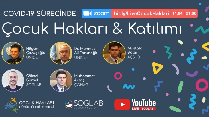 Çocuk Hakları Gönüllüleri Derneği (ÇOHAG) Ev Sahipliğinde ve @soglabco Desteğiyle Düzenlenen Webinar Serilerine Başlıyoruz